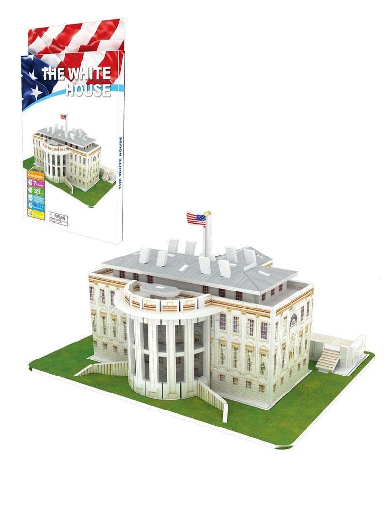 World Famous Building Puzzle White House Children's Toy - Image 1